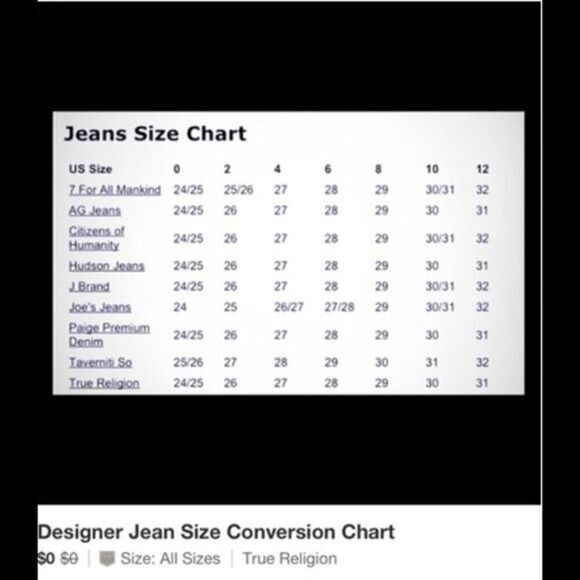 Designer Jean Chart - Picture 1 of 1